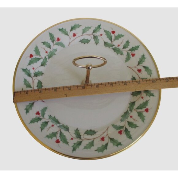 Lenox Holiday Dimension Collection Tray With Center Handle - Vintage Serveware - Picture 4 of 6